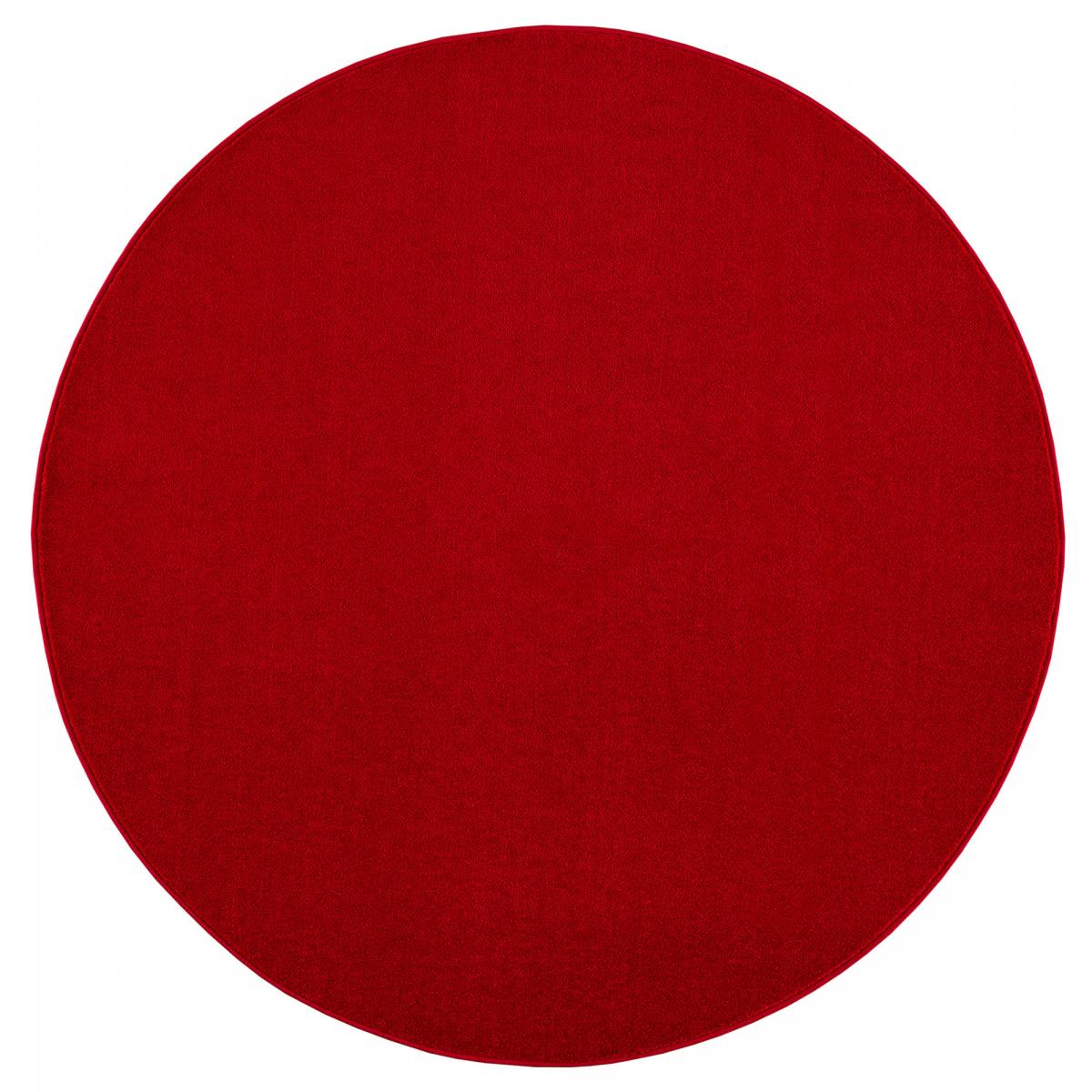 Tapis rond salle de bain Ø80cm tissé rouge rond motif uni NOSSA | Leroy ...