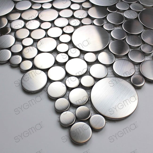 Mosaïque Carrelage Acier Inoxydable Brossé Silvernova Carré 48 Mosaïque Carrelage Acier Inoxydable Brossé Silvernova Carré 48
