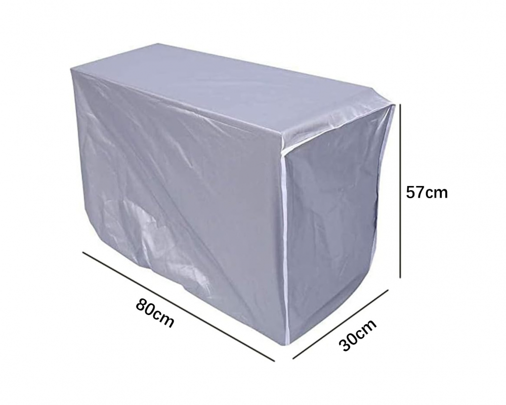 Housse Protection Climatiseur Extérieur Imperméable - Couverture Anti-UV Anti-Poussière Neige (80x30x57cm)