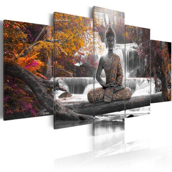 Tableau Déco Toile 40x25cm - Thème Bouddha Zen Relax Spa - Pour Intérieur/extérieur - Neuf