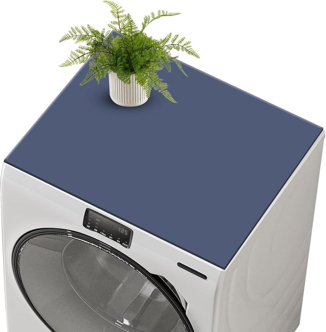 Housse machine à laver bleue 60x60cm, absorbante, antidérapante, découpe sur mesure, protège sèche-linge