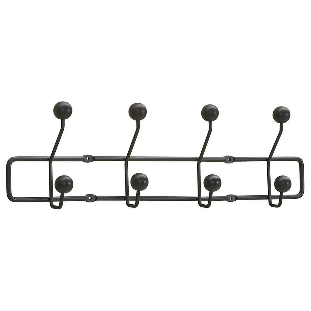 Cuier perete UDO, negru, metal, 52x5x15 cm