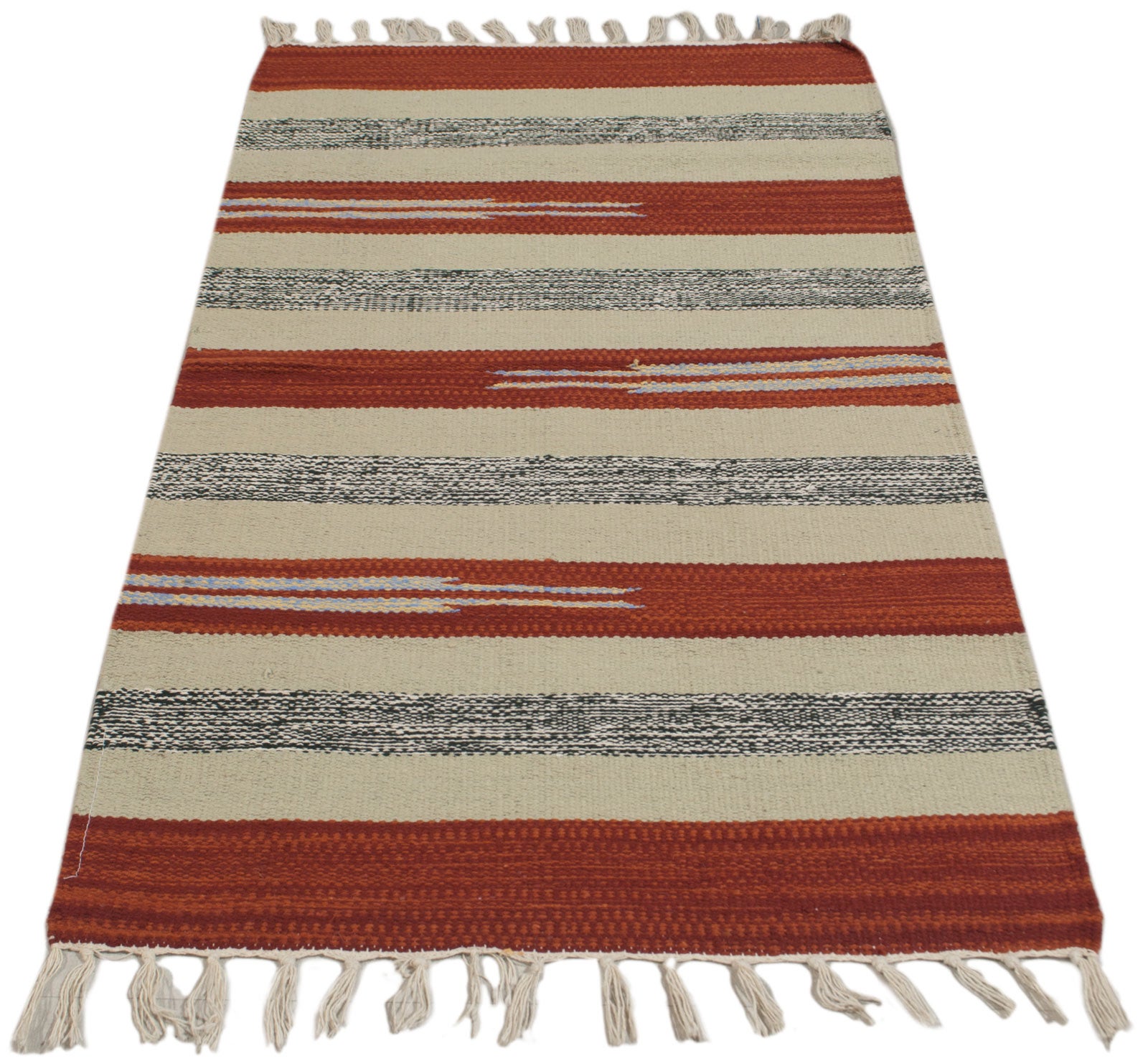 Oryginalny, nowoczesny kilim indyjski, ręcznie robiony, 80x50 cm