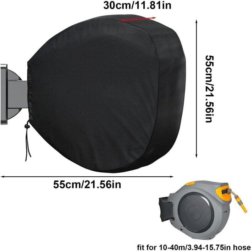 Housse de Protection 420D – Pour Dévidoir Mural Automatique HOZELOCK et GARDENA – Étanche UV - 2