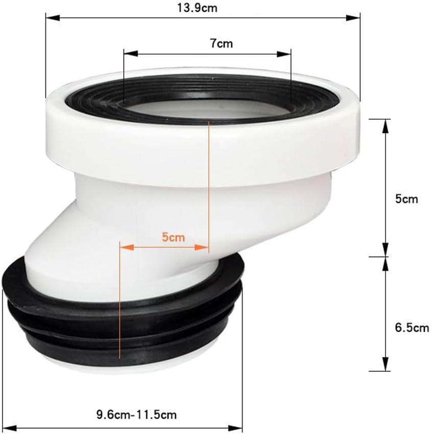 Złącze offsetowe do WC - Do złącz offsetowych do WC - Złącze offsetowe do WC z PVC - 50 mm - 3