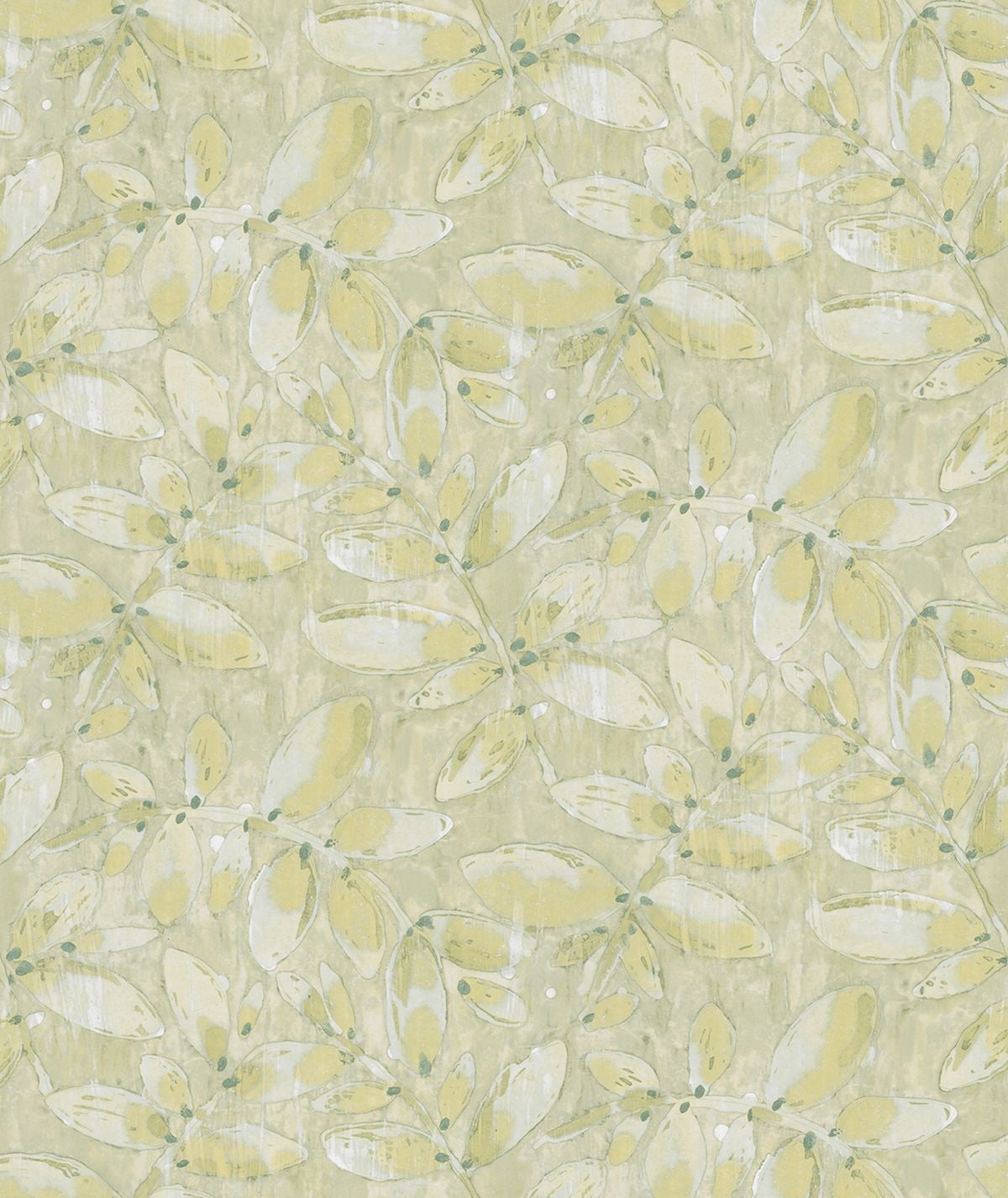 Tapeta narysowane liście żółtym - 53 cm x 10,05 m - SANDERS &amp; SANDERS