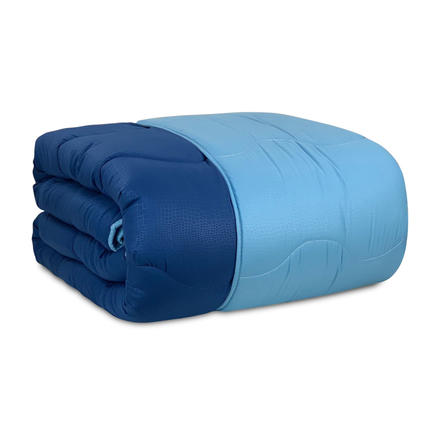 PETTI Artigiani Italiani - Trapunta Singola Invernale, Piumone Singolo, Tinta Unita Double Face Blu Celeste 100% Made in Italy