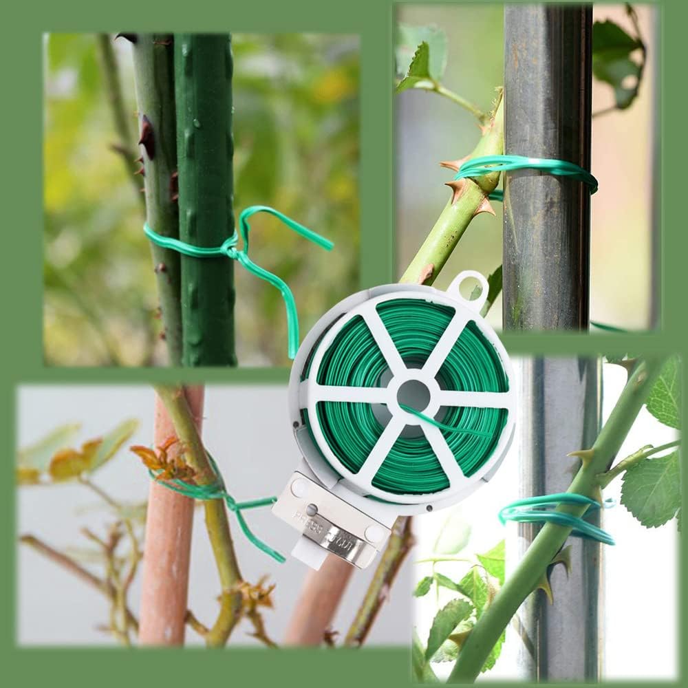 100M Fil Jardinage Vert Attaches Jardin pour Plantes Lien de Ligatures Cravates de Jardin Réutilisable pour Plante Grimpante Fleurs Tomate Câble - 3