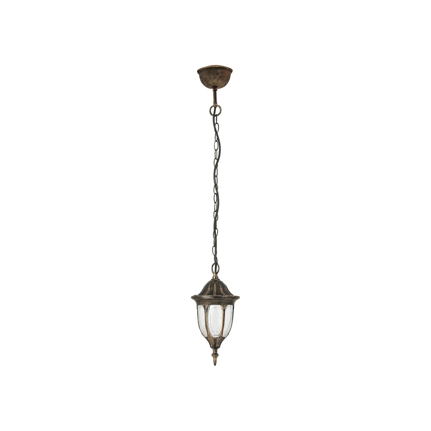 Lampa sufitowa zewnętrzna Milano złoto antyczne 1xE27x60W wym:40x16,5x16,5cm IP43 Rabalux