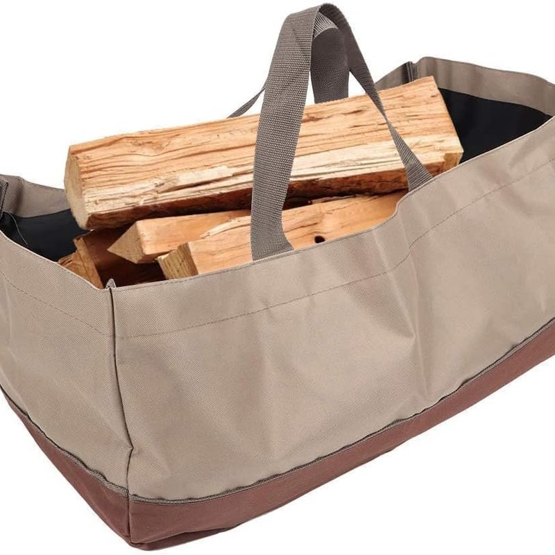 Torba na drewno opałowe, duża płócienna torba na drewno opałowe, uchwyt na drewno kominkowe