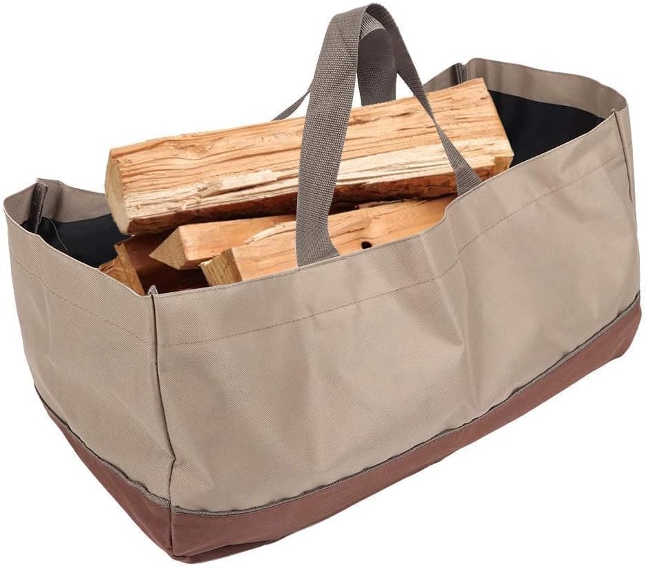 Readywares Borsa Per Legna Da Ardere In Tela Cerata - Trasportino Extra Large Pieghevole Con Tracolla, Per Camino E Stufa