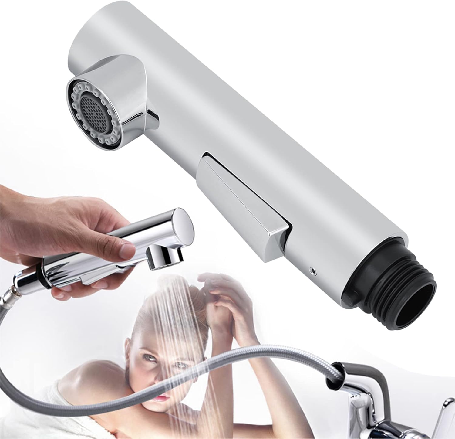 Wyciągana głowica natryskowa do baterii kuchennej, wymienna głowica natryskowa do baterii kuchennej, łazienka, umywalka