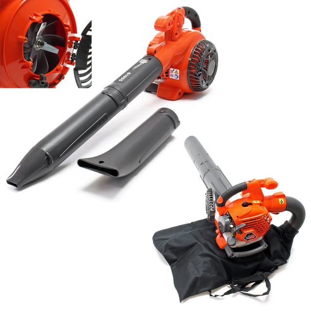Wiltec Aspirafoglie, Soffiatore foglie & tritafoglie 3in1 a benzina 1 CV 26 ccm Sacco di raccolta da 50 l