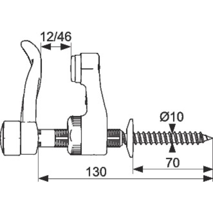 Arrêt feuille de laurier composite blanc - 130 mm - Torbel Industrie - 2