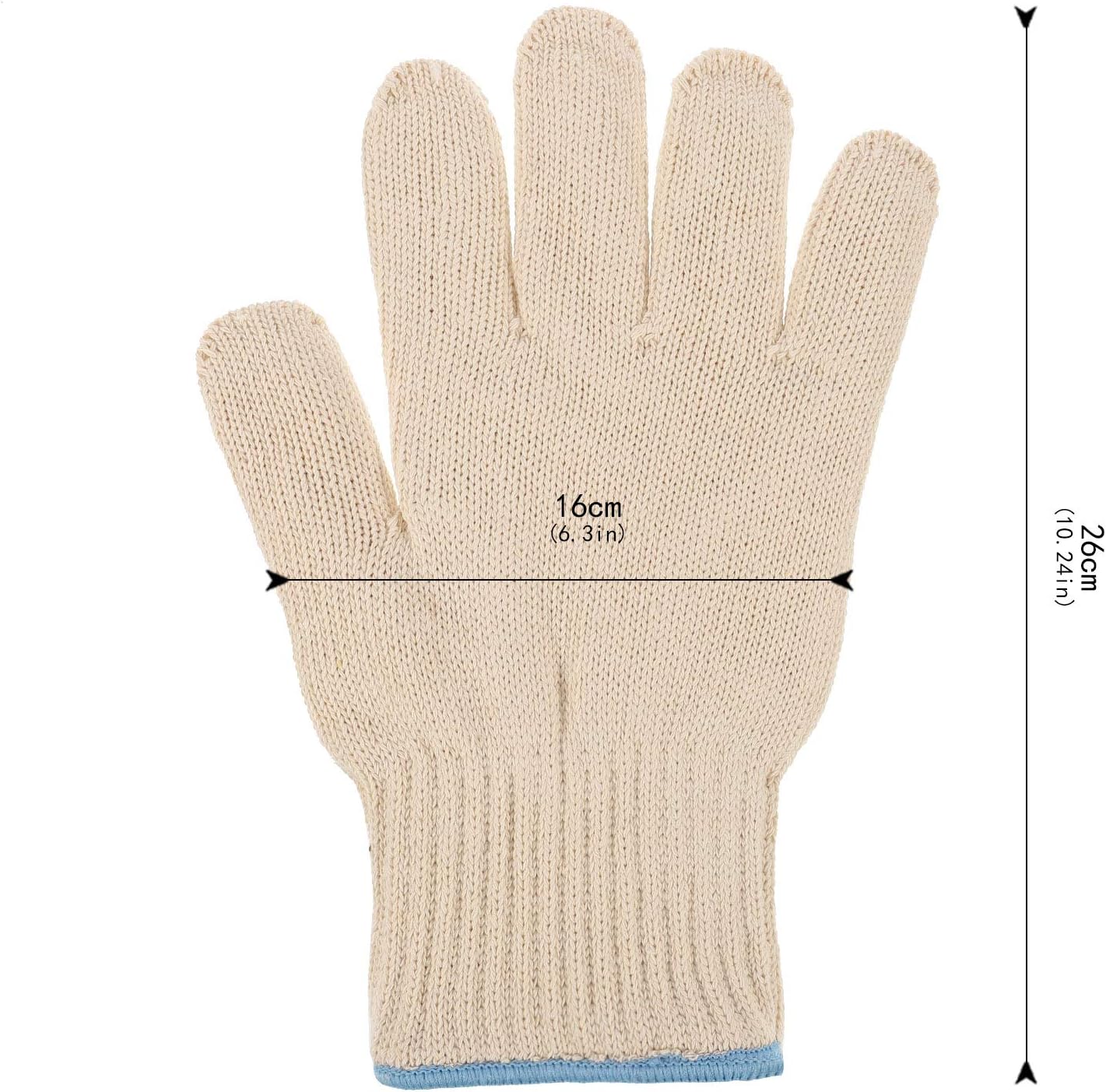 250°C Gant Anti Brulure Cuisine Gant Four Anti Chaleur Gant Barbecue Intérieur et Extérieur Coton Tricoté Épais pour Four Friteuse à Air Haute Tempéra - 2