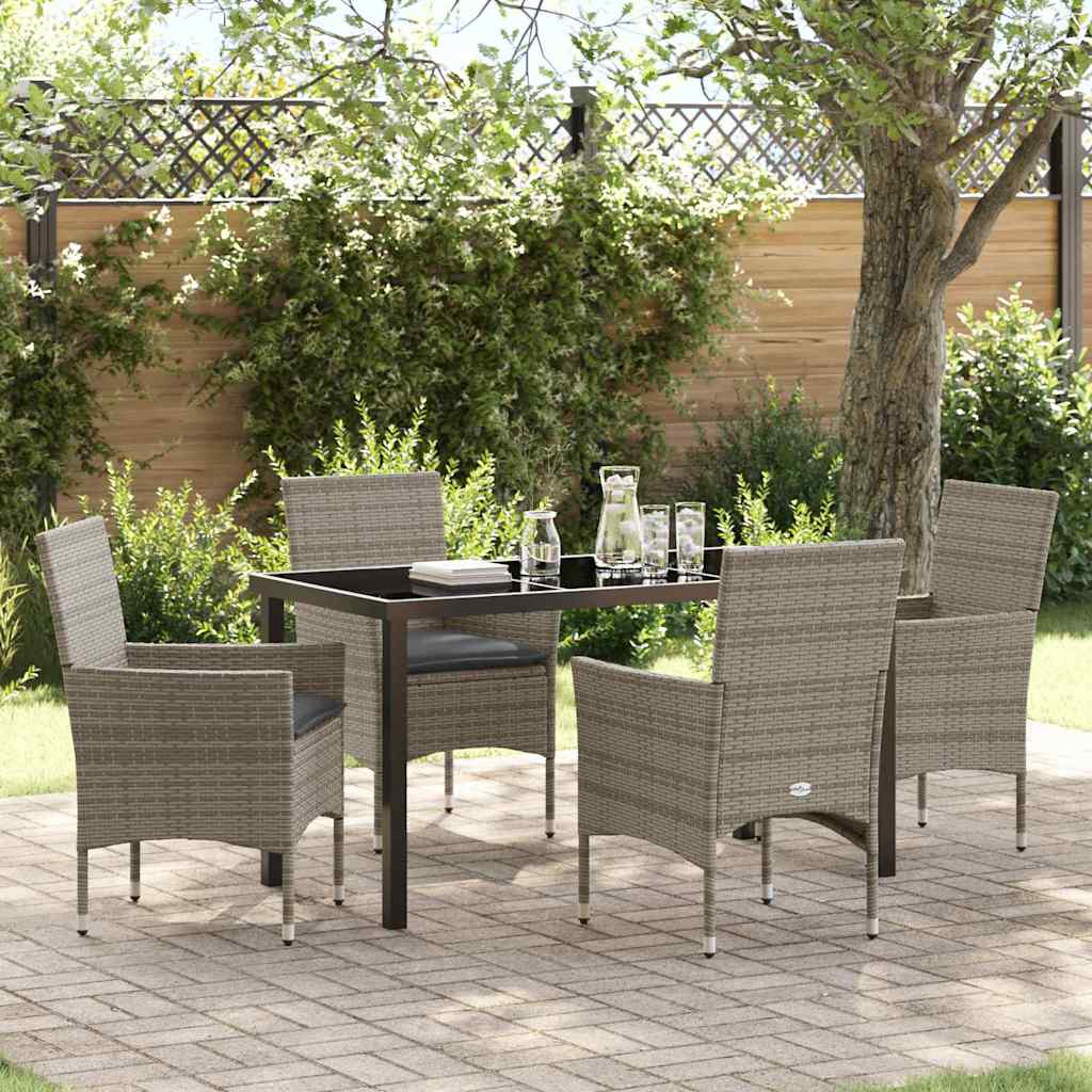 Salon De Jardin 4 Places En Rotin Synthétique Marron - Canapé, Fauteuils Et Table - Garden Vida