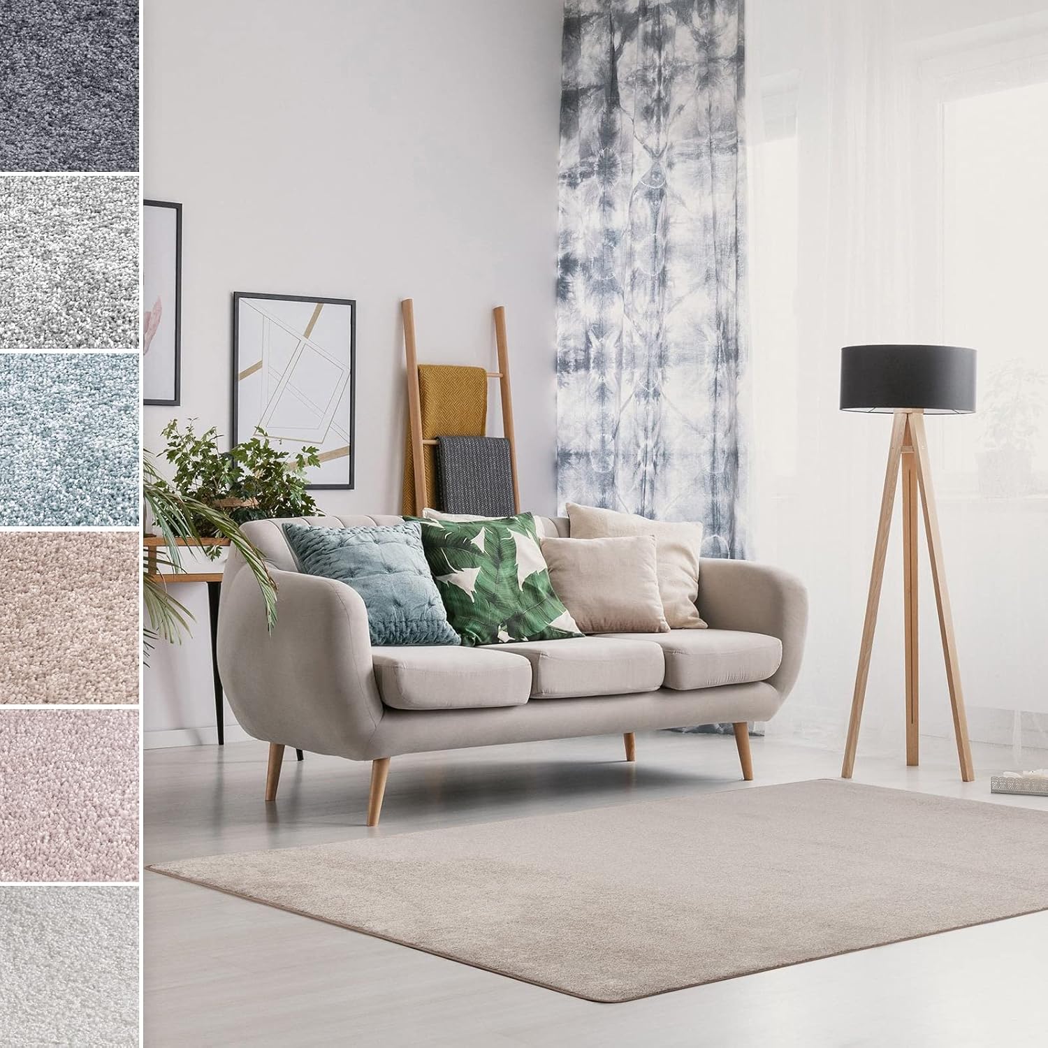 Tapis de Salon en velours Sundae, Beige 80 x 500 cm - 2