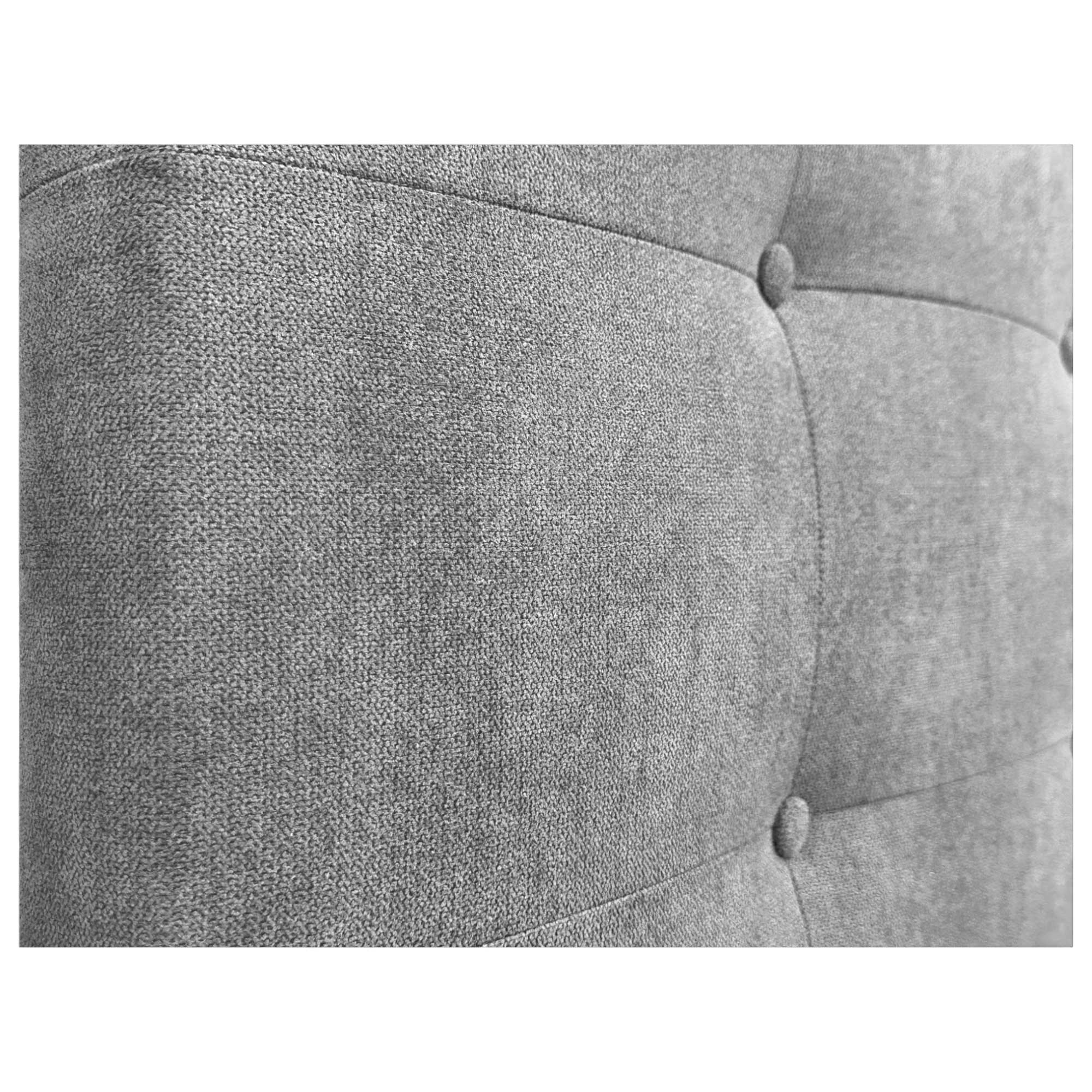 Dhome cabecero de cama acolchado capitoné 8cm de grosor. cabezal tapizado tela acualine con patas cabeceros de cama (gris, 160cm)