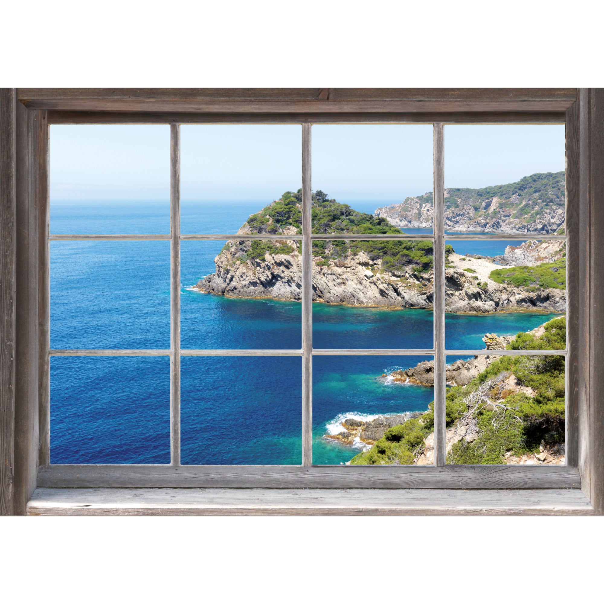 Vela In Legno Con Pietra D'Agata Blu – Decorazione Da Finestra Fatta A Mano – Portafortuna Brasiliano