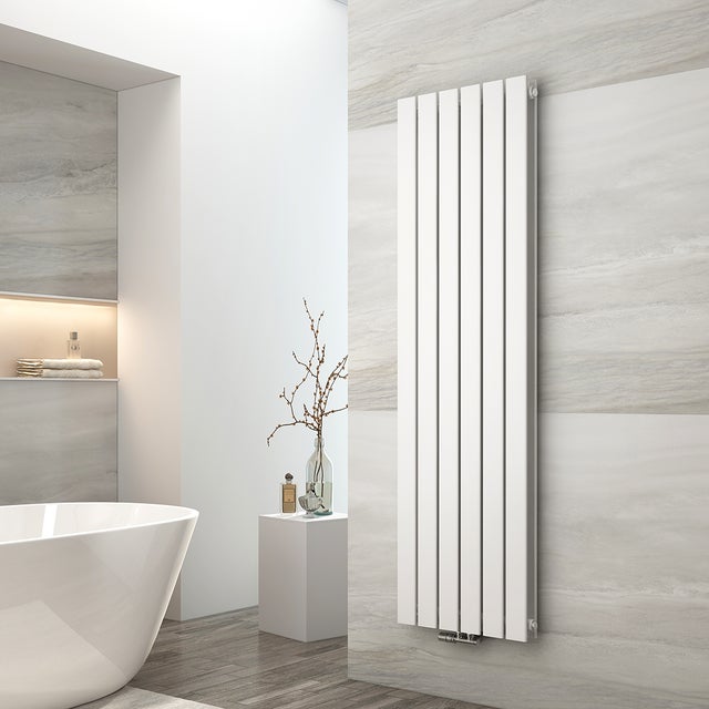 EMKE Radiateur eau chaude acier 160 x 46 cm 1490 W - Radiateur panneau double - Raccordement central, Blanc