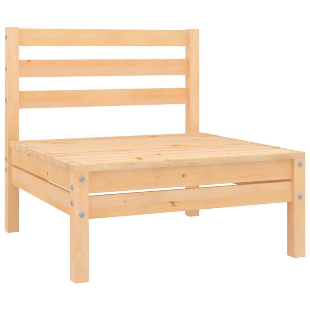 Salon bas de jardin en Bois Marron 8 personnes - 5