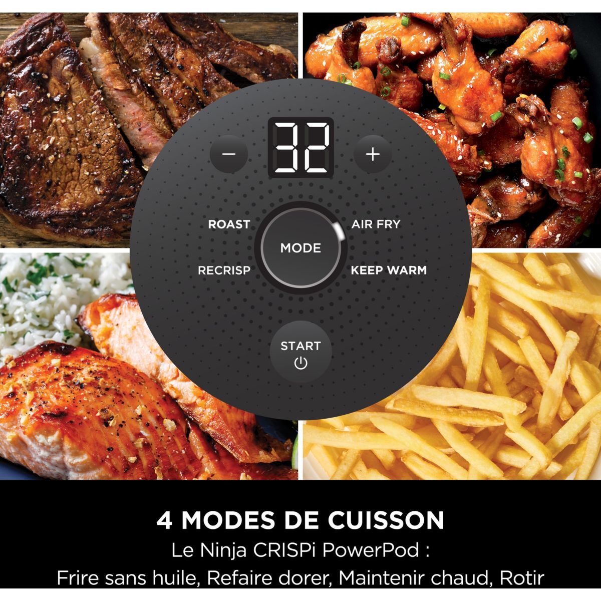 Friteuse sans huile NINJA CRISPi 4-in-1 Gris Cyber Space FN101EUGY - 5