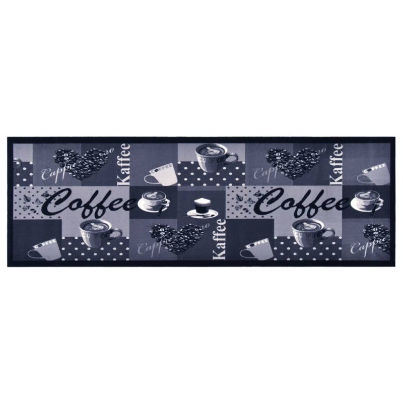 Kuchenny dywanik podłogowy Coffee, niebieski, 60x180 cm vidaXL