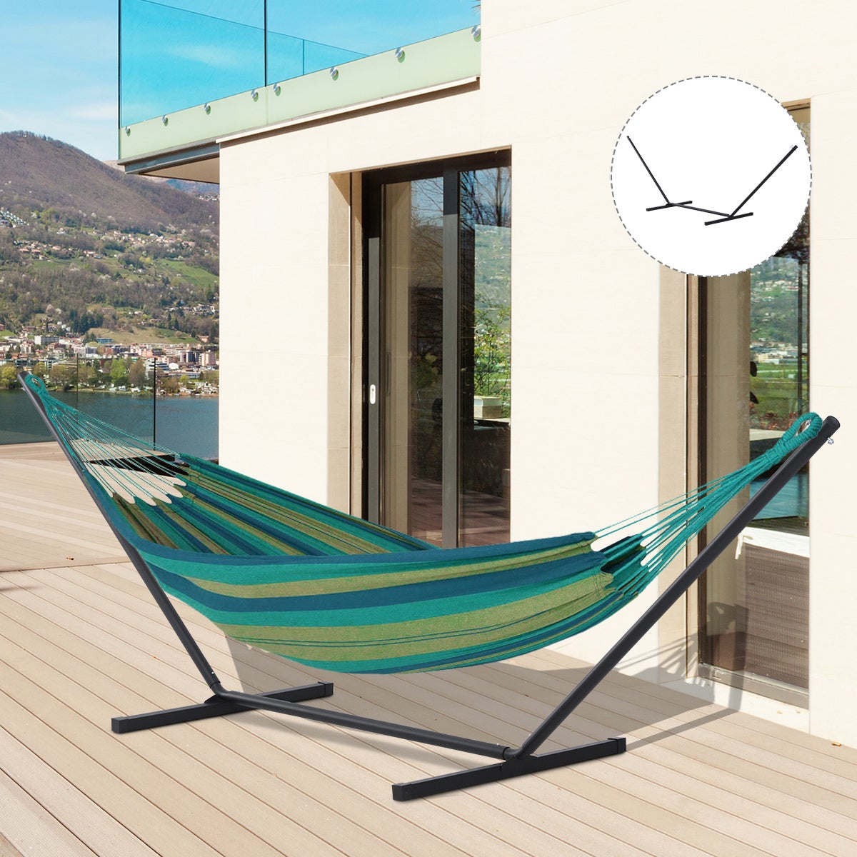 Support pied de hamac Métal Outsunny - 7