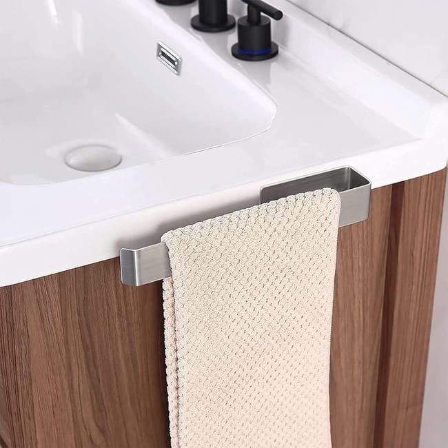 Portasciugamani autoadesivo in acciaio inox, non necessita di foratura, adatto per bagni e cucine, portasciugamani argento | Leroy Merlin Portasciugamani autoadesivo in acciaio inox, non necessita di foratura, adatto per bagni e cucine, portasciugamani argento | Leroy Merlin