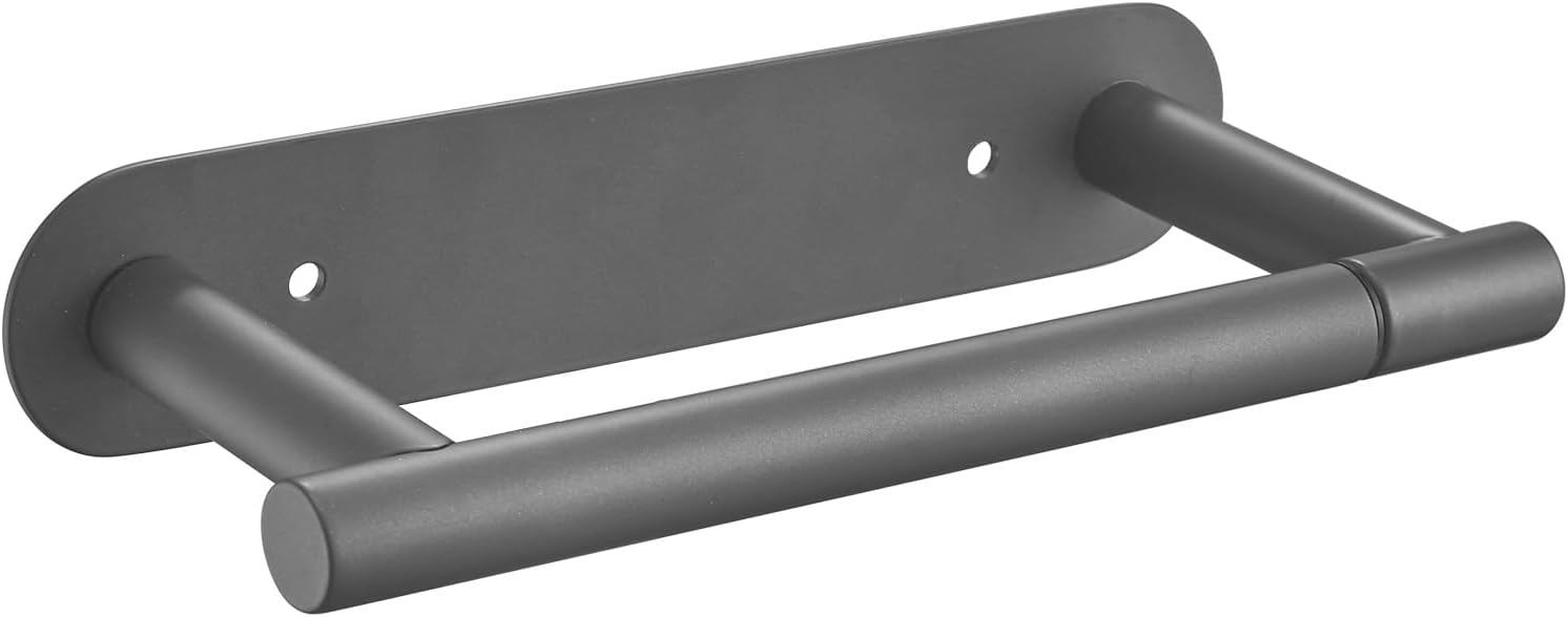 Uchwyt na ręczniki papierowe ze stali nierdzewnej, obrotowy uchwyt na rolkę papieru, łatwy w montażu, kolor szary metaliczny