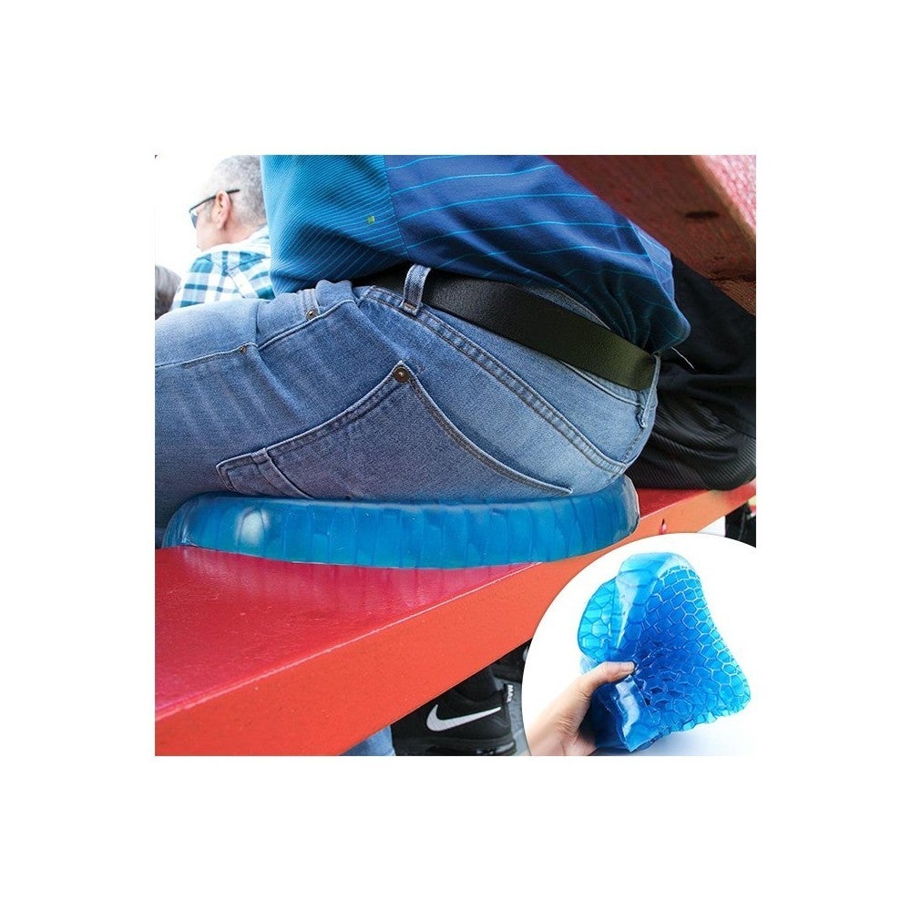 Cuscino In Gel Rinfrescante 47x43 Cm | Antipiaghe Da Decubito Per Sedia Auto E Ufficio | Allevia Sciatica E Dolori Al Coccige