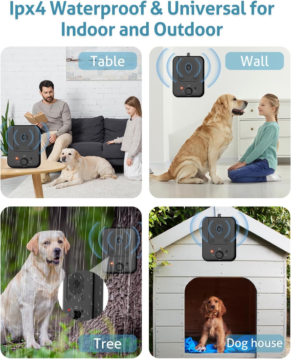 Dispositivo antiladridos para perros, amortiguador antiladridos recargable, apto para todas las razas de perros. - 4