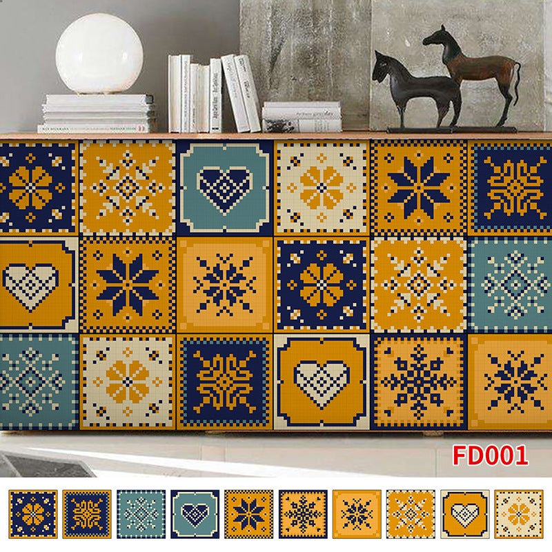 20 Pièce Sticker Carreaux Auto-adhésif 15x15cm Autocollants Cuisine