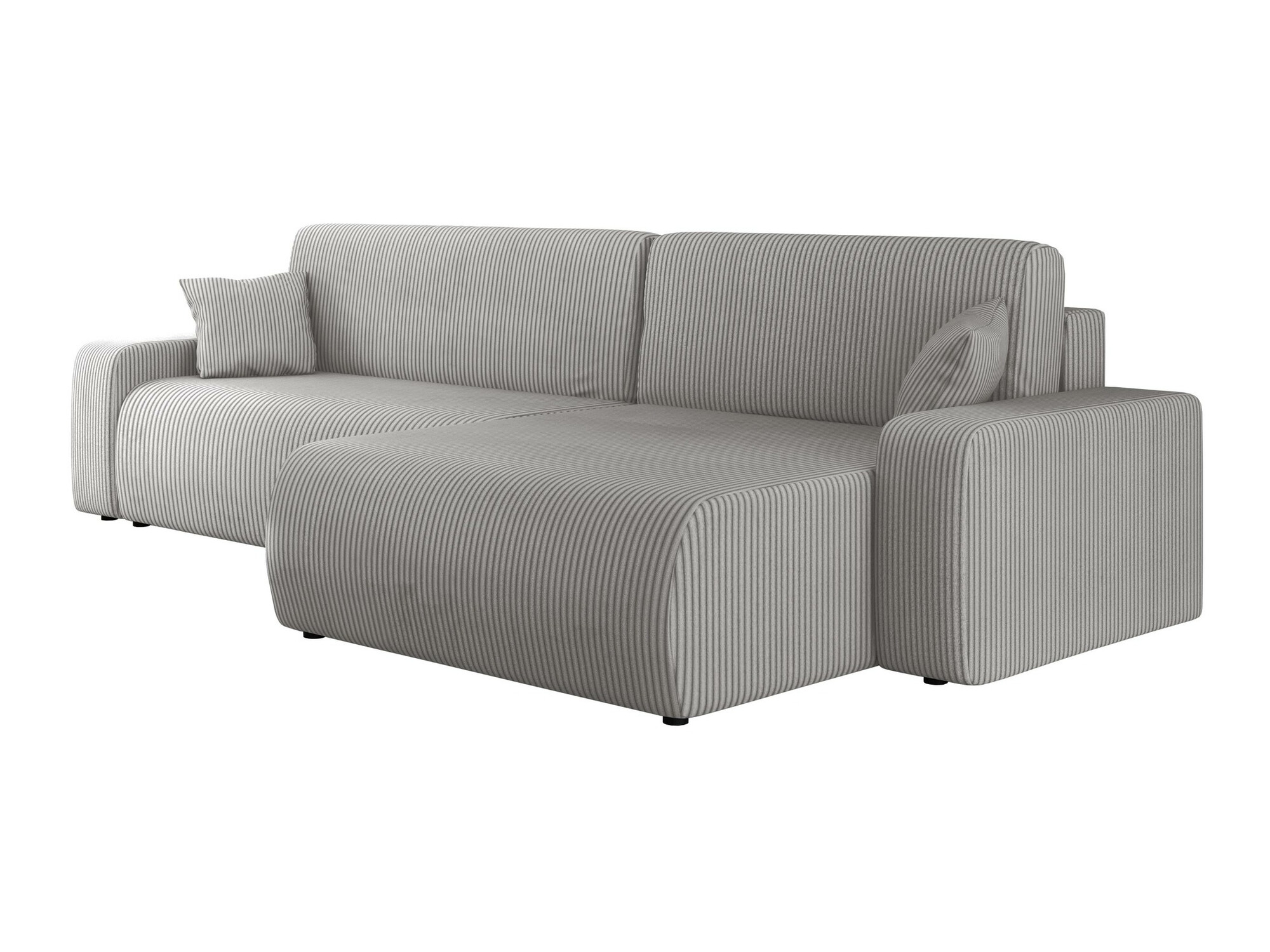Sofá rinconero shelton 108, gris, función de descanso, caja de ropa de cama, 274x145x82cm