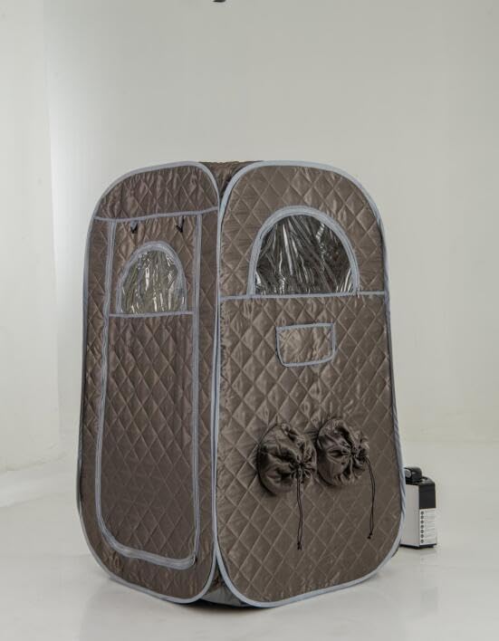 Sauna A Vapore Portatile Con Generatore 3L Da 1200W – Tenda Pieghevole 180x90x90cm, 9 Livelli Di Calore, Timer E Telecomando, Sedia Inclusa