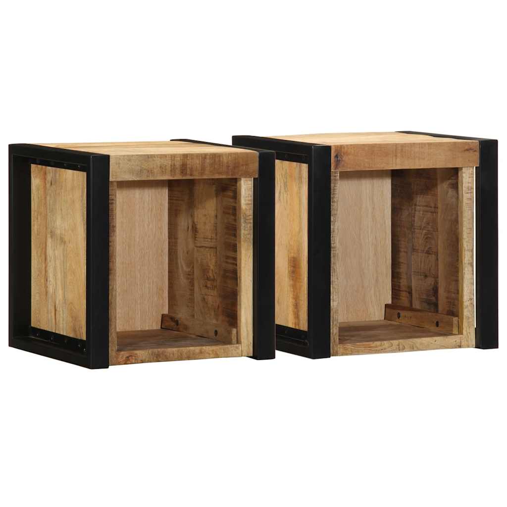 Szafki nocne 2 szt. 40x35x40 cm Drewno lite surowe Mango vidaXL