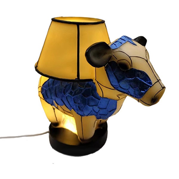 Lampa stołowa zwierzęca, lampa stołowa krowa z USB, lampka nocna do salonu, sypialni, lampka biurkowa do akademika