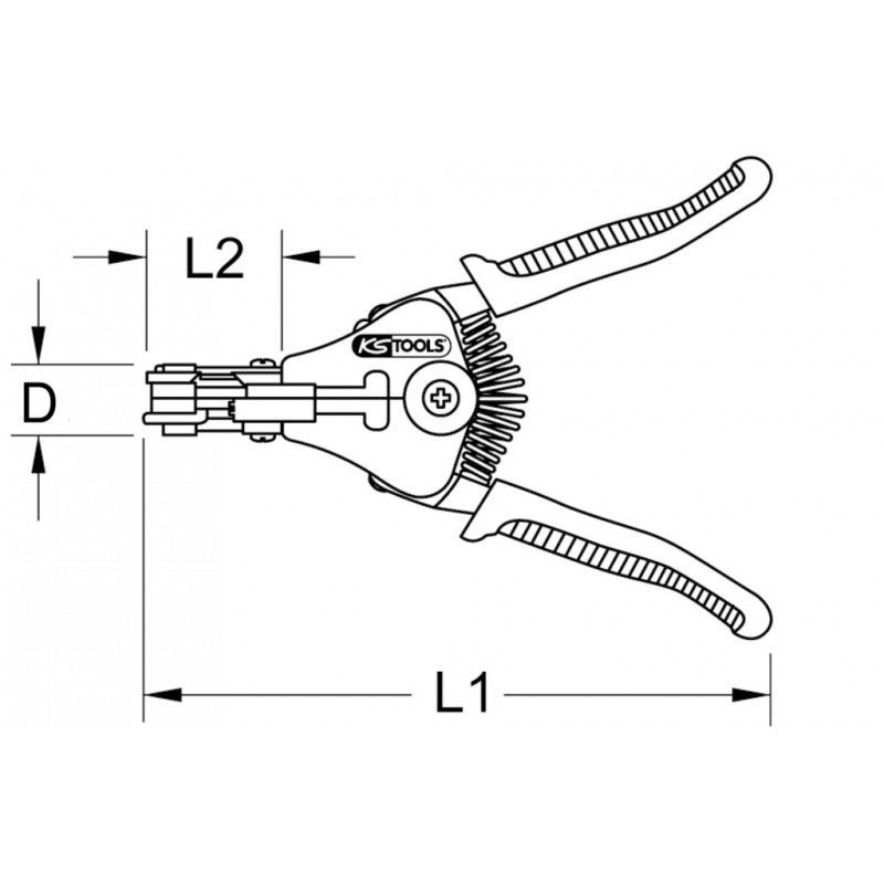 KS TOOLS 115.1029 Pince à dénuder automatique latérale, 170 mm - 1 - 3,2 mm - 4