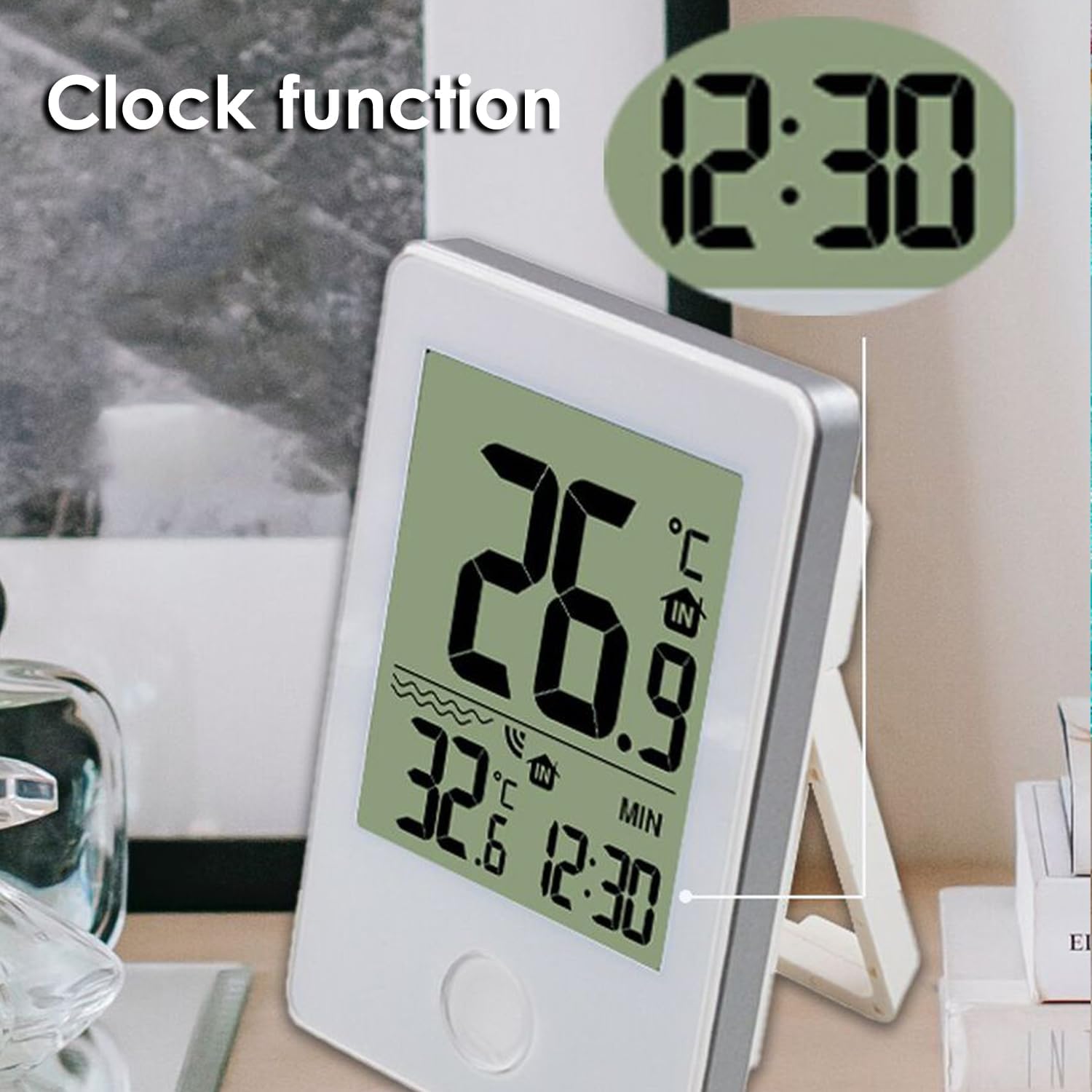 Termometro galleggiante wireless per piscina, termometro digitale connesso con schermo LCD e ricevitore radio, portata fino a 60 m, piscina - 6