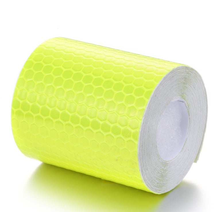 Żółta fluorescencyjna 5cm * 3M do przyklejania i cięcia - wodoodporna taśma odblaskowa - ostrzegawcza, odblaskowa i samoprzylepna