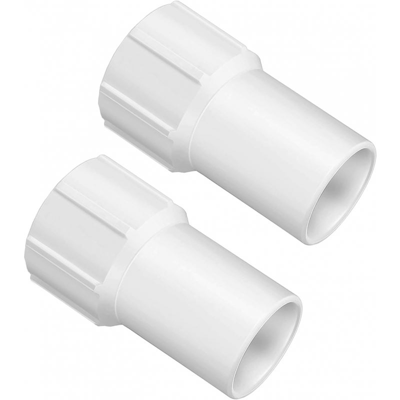 Złączki do węży basenowych 1-1/2", 2 sztuki, białe