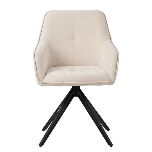 Sedie Girevoli Da Pranzo Moderne In Tessuto Set Di 2 Sedute Imbottite Gambe In Metallo Nero Beige Chiaro Avelar 85347588 Sedie Girevoli Da Pranzo Moderne In Tessuto Set Di 2 Sedute Imbottite Gambe In Metallo Nero Beige Chiaro Avelar 85347588
