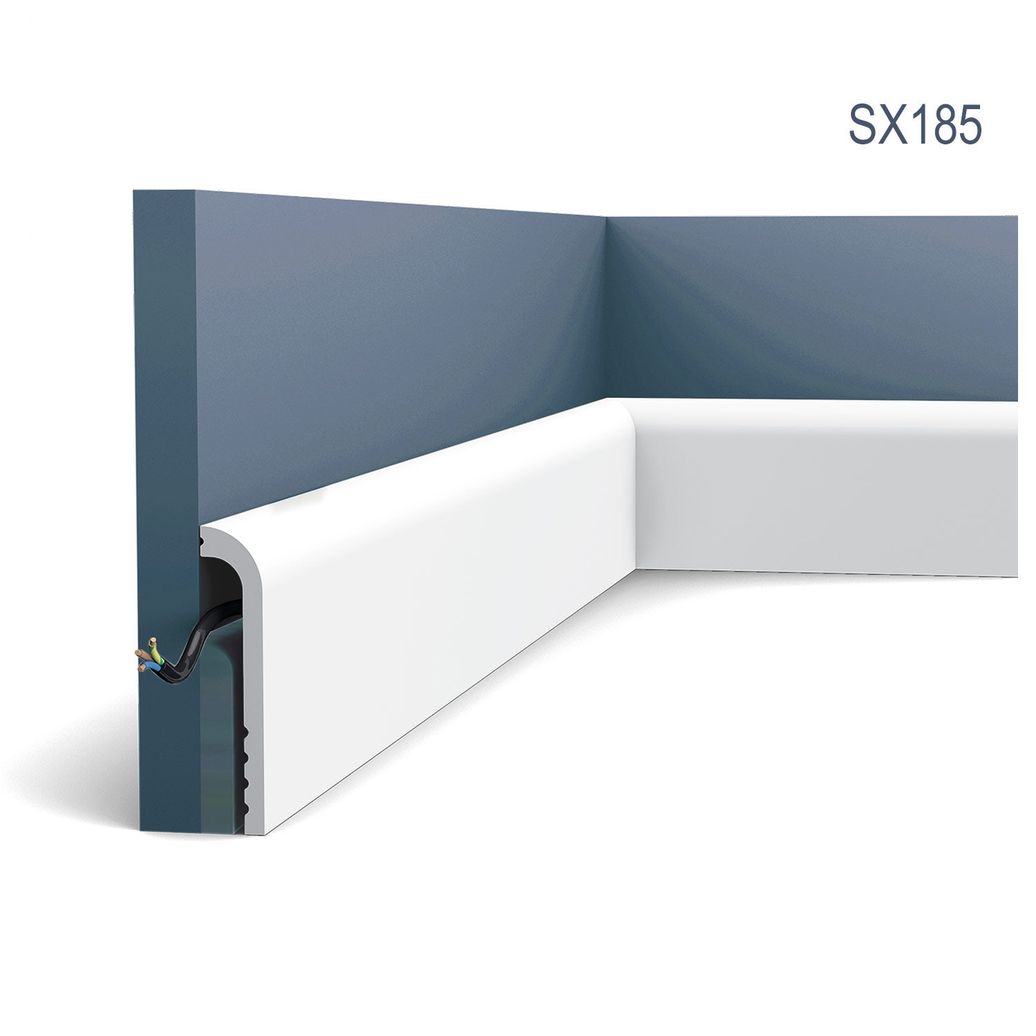 Plinthe Orac Decor SX185 LUXXUS CASCADE Plinthe Moulure décorative design moderne blanc - 2
