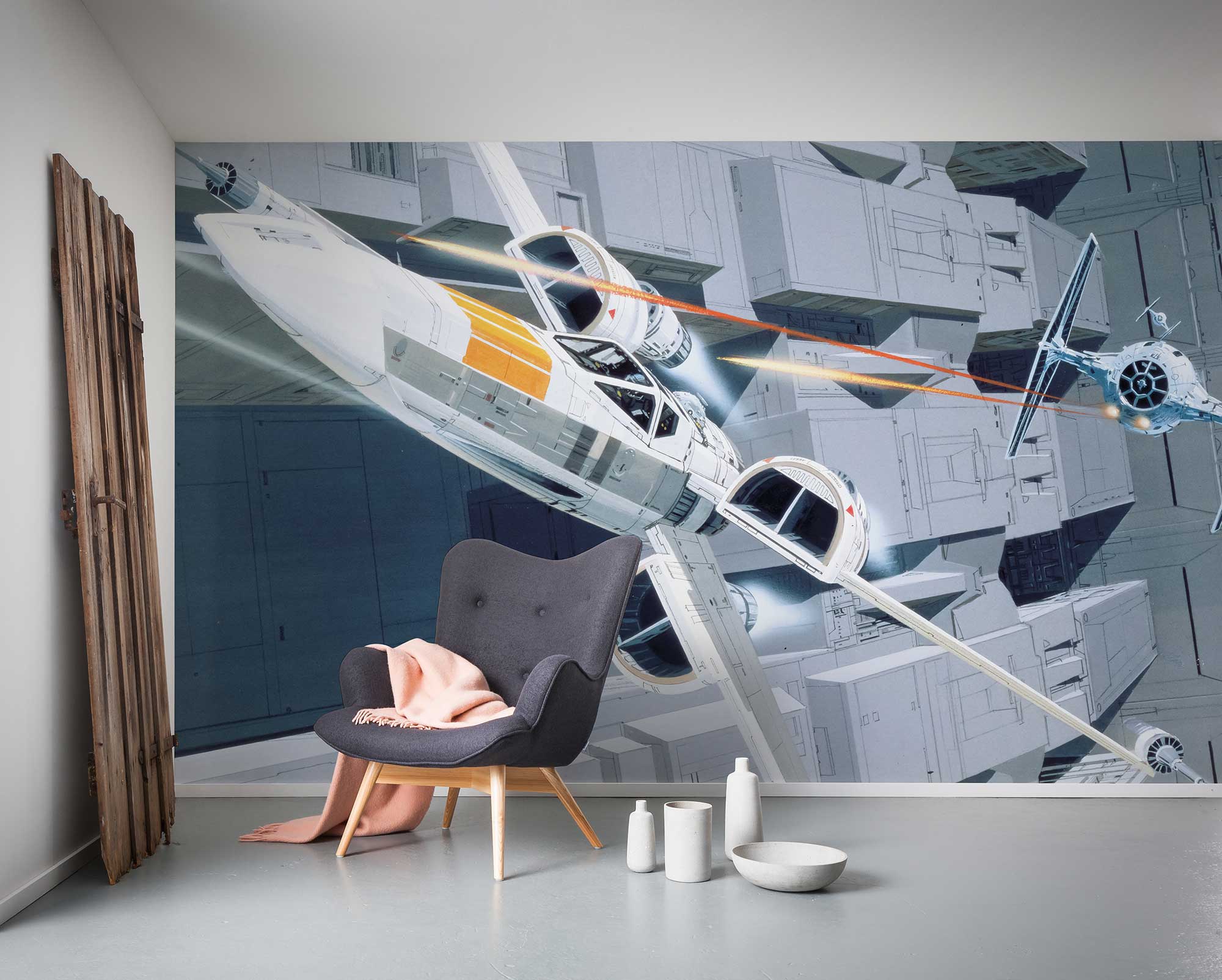 Papel pintado no tejido panorámico de Komar - Star Wars Classic RMQ X ...