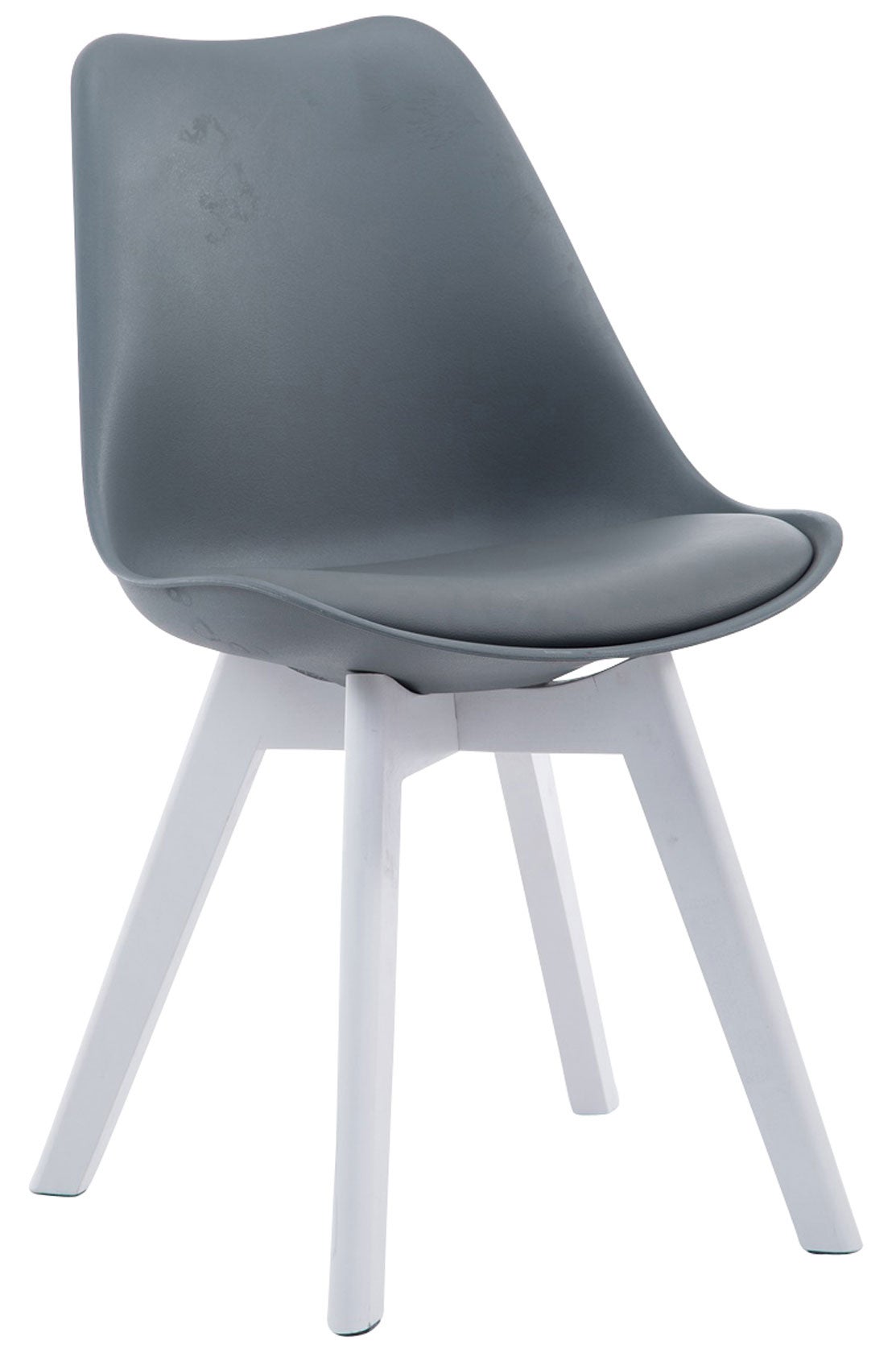 Sedia Borneo Bianca In Polipropilene, Effetto Doghe In Legno, Impilabile, 61x56x82 Cm