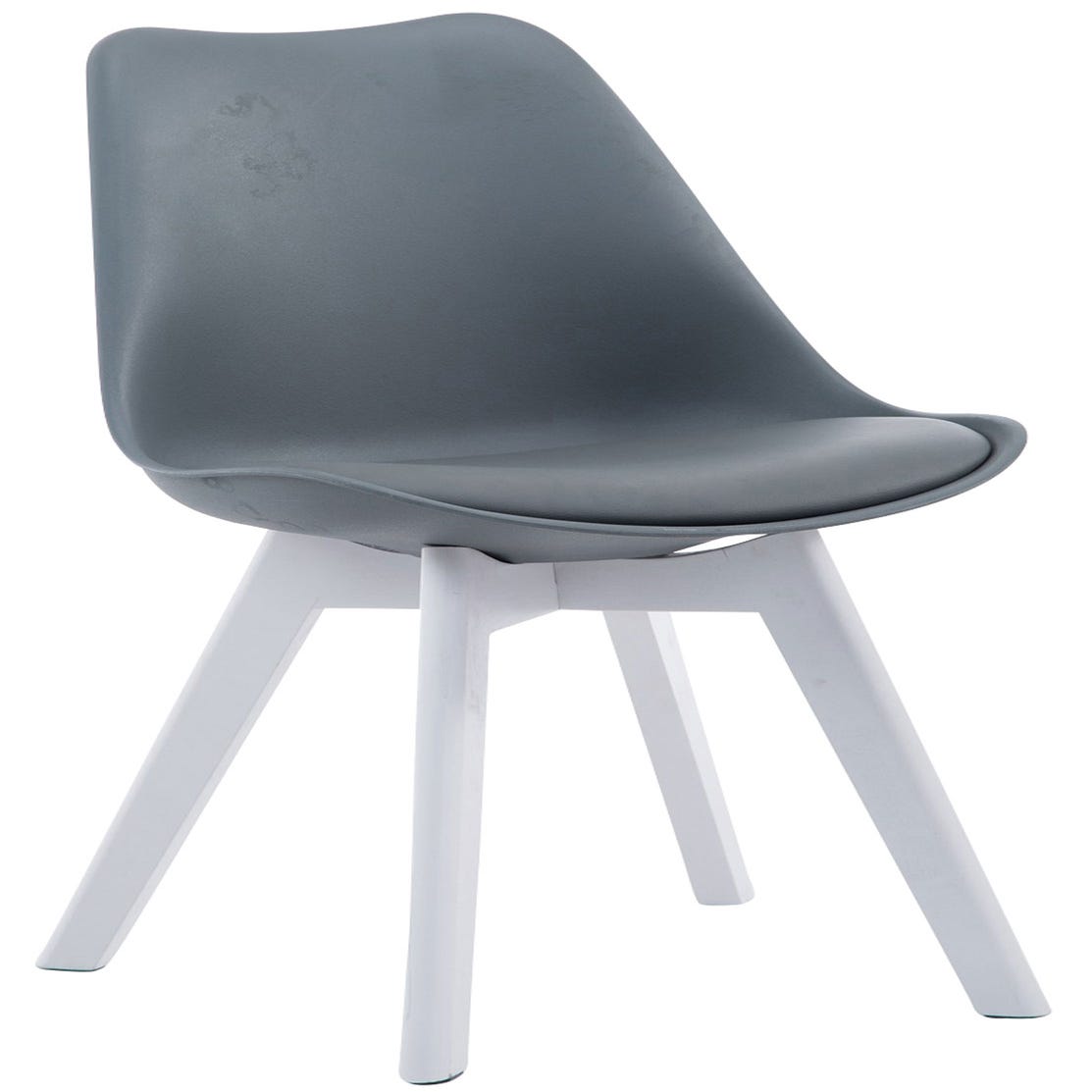 Sedia Borneo Bianca In Polipropilene, Effetto Doghe In Legno, Impilabile, 61x56x82 Cm