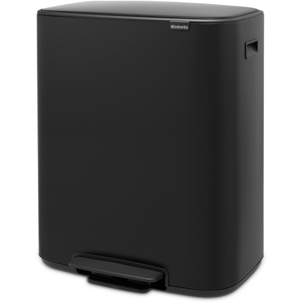 Kosz na Śmieci Brabantia Bo 2x30L Czarny Mat Z Mechanizmem Soft Touch