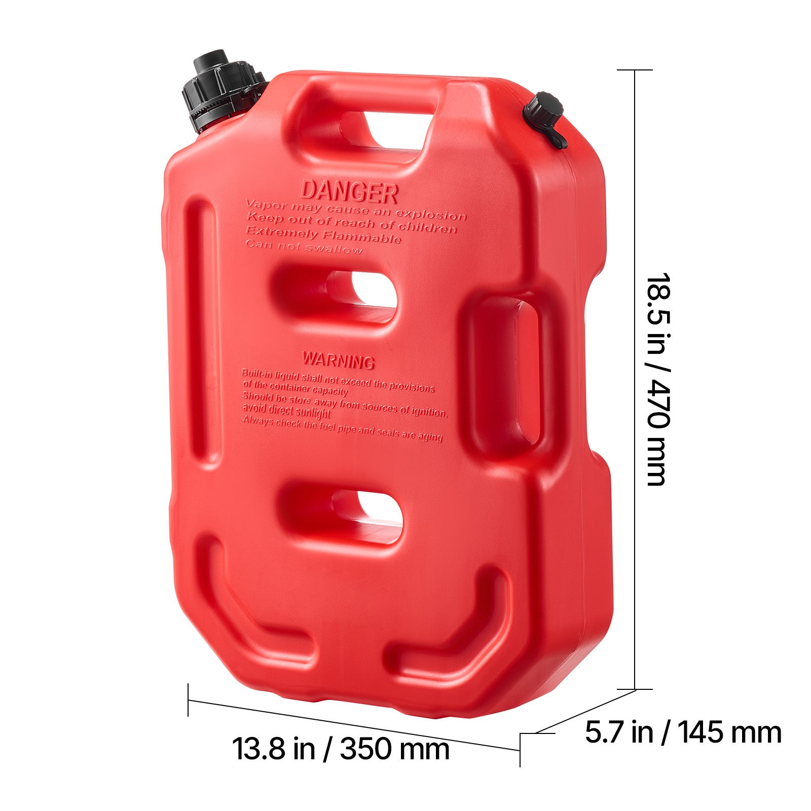 Bidon SucceBuy d’essence 10 L avec bec verseur, verrouillage sécurisé, débit 15 L/min, réservoir étanche voitures, motos, UTV, tracteurs, rouge - 9