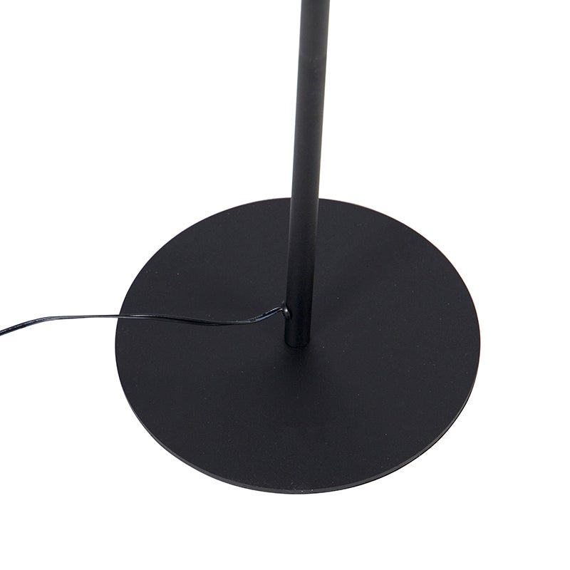 Qazqa design lampadaire - Palka - noir, led intégrée 6w incluse, Integrated led, 2700k, blanc chaud, dimmable, 142.4cm, idéal - 7