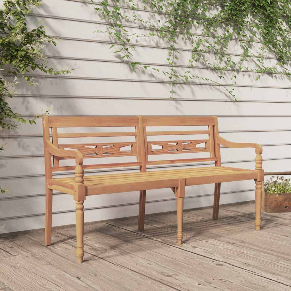Banco de madera maciza de teca, 150 cm | Leroy Merlin